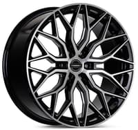 22x9.5 vossen hf6-3 gloss black brushed face (hybrid forged) (deep concave) 6x135 20mm