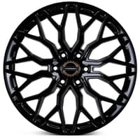 22x9.5 vossen hf6-3 gloss black (hybrid forged) (deep concave) 6x5.5/139.7 20mm