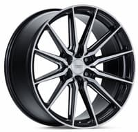 22x9.5 vossen hf6-1 matte black w/ brushed face (hybrid forged) (deep concave) 6x135 20mm