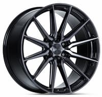 22x9.5 vossen hf6-1 gloss black w/ double tint (hybrid forged) (deep concave) 6x135 20mm