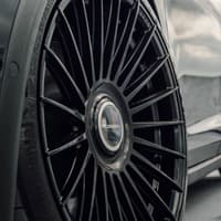 22x9.5 vossen hf-8 gloss black (hybrid forged) (deep concave) (custom)