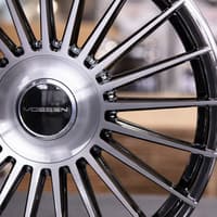 22x9.5 vossen hf-8 emc polished & brushed (hybrid forged) 5x112 8mm
