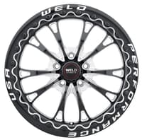 18x12 weld performance belmont drag beadlock s908 gloss black milled machined (rotary formed) 5x4.75/120.7 55mm