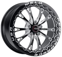 Weld Performance Belmont Drag Beadlock S908 Gloss Black Milled Machined