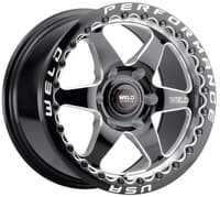 17x10 weld performance ventura 6 beadlock s909 gloss black milled machined (rotary formed) 6x5.5/139.7 25mm