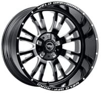20x12 weld off-road slingblade w158 gloss black milled (rotary forged) (* may require trimming) 8x180 -44mm