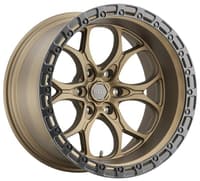 Weld Off-Road Ledge (6-Lug) W106 Satin Bronze w/ Satin Black Lip