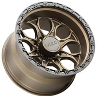 20x9 weld off-road ledge w106 satin bronze w/ satin black lip (8-lug) (rotary forged) 8x180 0mm