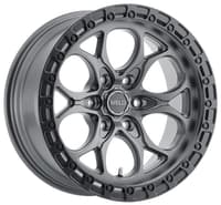 Weld Off-Road Ledge (6-Lug) W107 Satin Gunmetal w/ Satin Black Lip