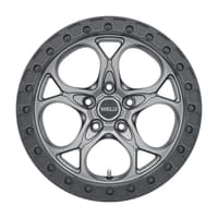 Weld Off-Road Ledge (5-Lug) W107 Satin Gunmetal w/ Satin Black Lip