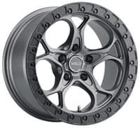 Weld Off-Road Ledge (5-Lug) W107 Satin Gunmetal w/ Satin Black Lip
