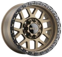 20x10 weld off-road cinch w115 satin bronze w/ satin black lip (rotary forged) 5x5/127 5x5.5/139.7 -18mm