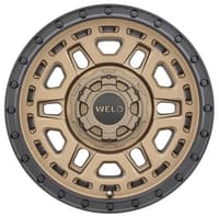 20x9 weld off-road crux w120 satin bronze w/ satin black lip (rotary forged) 6x135 6x5.5/139.7 20mm