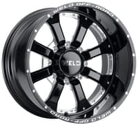 20x9 weld off-road granada eight w125 gloss black milled (rotary forged) 8x180 0mm