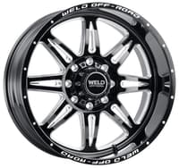 20x12 weld off-road cheyenne w132 gloss black milled (* may require trimming) (rotary forged) 8x180 -44mm