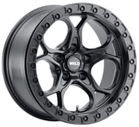 17x9 weld off-road ledge beadlock w901 satin black (true beadlock) (rotary forged) (5-lug) 5x5/127 -12mm