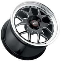 17x7 weld performance solana drag s160 gloss black milled (rotary formed) 6x135 20mm