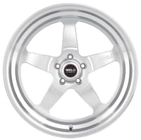 22x10.5 weld performance ventura s105 gloss silver machined (rotary formed) 5x4.75/120.7 13mm