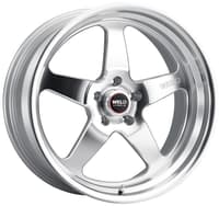 20x10.5 weld performance ventura s105 gloss silver machined (rotary formed) 5x120 38mm
