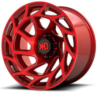 (clearance - no returns) 20x12 xd series xd860 onslaught candy red (* may require trimming) 6x135 -44mm