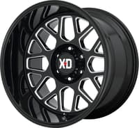 (clearance - no returns) 20x9 xd series xd849 gloss black milled 6x5.5/139.7 0mm