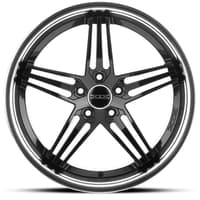 20x9 xix x63 gloss black w/ stainless steel lip 5x120 30mm