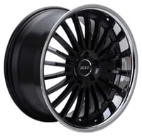 20x8.5 xix x59 gloss black w/ stainless steel chrome lip 5x120 35mm