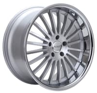 20x8.5 xix x59 silver brushed face w/ stainless steel chrome lip 5x4.25/108 35mm