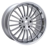 20x10 xix x59 silver brushed face w/ stainless steel chrome lip 5x4.5/114.3 40mm