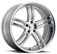 22x9 xix x15 silver machined w/ chrome stainless steel lip 5x120 30mm