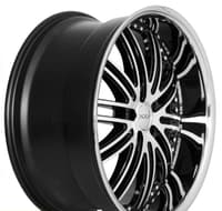 20x10 xix x23 gloss black w/ machined face (chrome stainless steel lip) 5x120 25mm