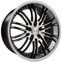 22x10.5 xix x23 gloss black w/ machined face (chrome stainless steel lip) 5x112 32mm