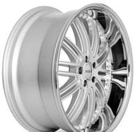 22x9 xix x23 silver w/ machined face (chrome stainless steel lip) 5x112 25mm