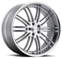 22x10.5 xix x23 silver w/ machined face (chrome stainless steel lip) 5x112 32mm