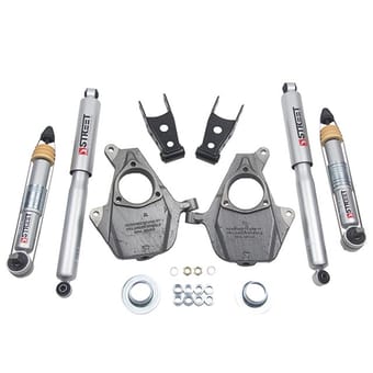 belltech lowering kit 16.5-18 chevy silverado/sierra all cab 2in f / 2or3in r w/ street perf shocks 1010sp - image