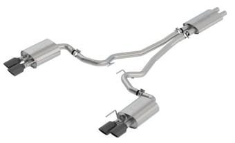 borla 18-20 ford mustang gt 5.0l at/mt ece cat-back exhaust w/ active valve (fits convertible) 1014045bc - image