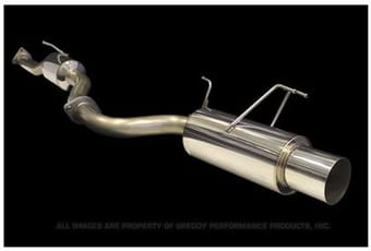 greddy 00-08 honda s2000 63.5mm revolution rs single exit cat-back exhaust 10158100 - image