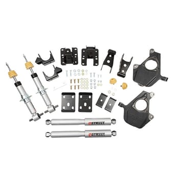 belltech lowering kit 16.5-18 chevy silverado all cabs 4wd 2inf/4inr 1017sp - image