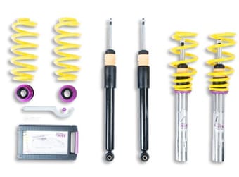 kw coilover kit v1 volkswagen tiguan (mqb) fwd and awd w/o electronic dampers 102800bb - image