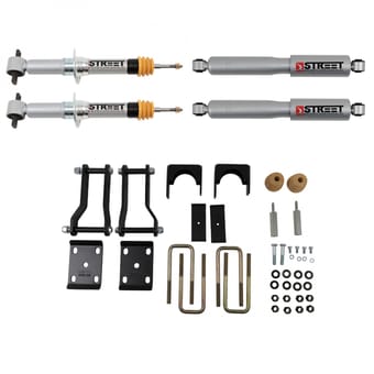 belltech lowering kit 19-21 ford ranger 2wd 2in front/4in rear 1044sp - image