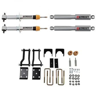 belltech lowering kit 19-21 ford ranger 4wd 2in front/4in rear 1045sp - image