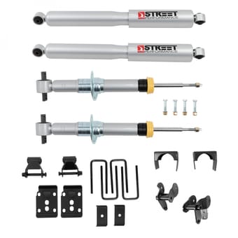 belltech 2021+ ford f-150 4wd 1in to 3.5in front 5.5in rear lowering kit 1054sp - image