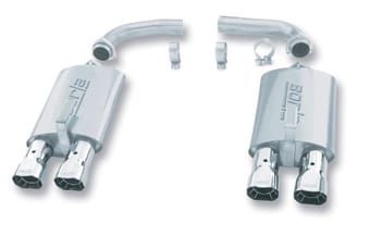 borla 84-91 chevrolet corvette c4 5.7l v8 d sq ac ic rear section 2.5 inch converter 11376 - image