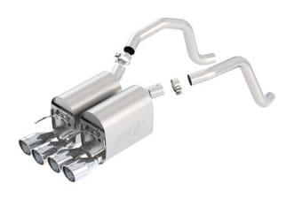 borla 05-08 corvette coupe/conv 6.0l/6.2l 8cyl 6spd rwd touring ss exhaust (rear section only) 11814 - image