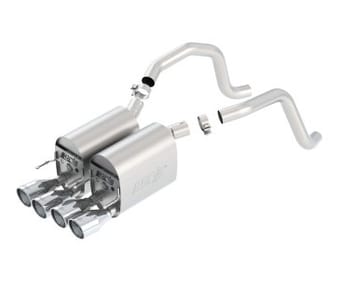 borla 05-08 corvette coupe/conv 6.0l/6.2l 8cyl at/mt 6spd s-type ii ss exhaust (rear section only) 11815 - image