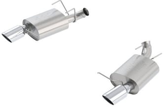 borla 13-14 mustang gt/boss 302 5.0l v8 rwd single split rr exit atak exhaust (rear section only) 11838 - image