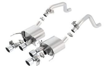 borla 14-15 chevy corvette c7 6.2l rwd w/afm &npp atak-type dual rd rolled center rear exit exhaust 11856 - image