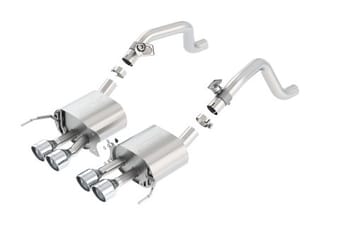 borla 14-15 chevy corvette c7 w/ afm w/o npp s type rear section exhaust quad rd rl tips 11877 - image