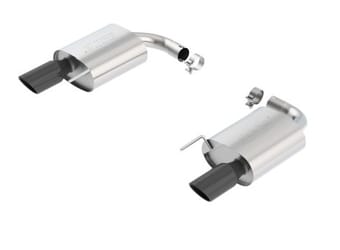 borla s-type rear section 15-17 ford mustang gt 5.0l v8 mt/at 2.5in pipe 4in tip (black chrome) 11887bc - image