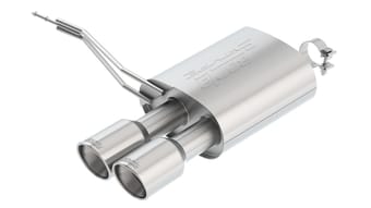 borla 14-22 mini cooper s f56 2.0l turbo at/mt fwd 2dr 2.5in s-type rear section exhaust 4in tips 11915 - image